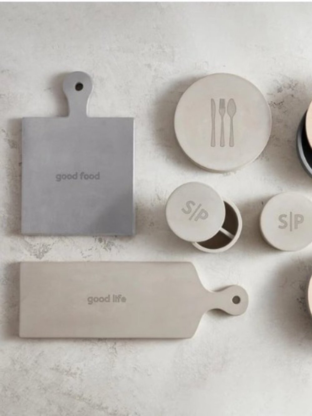 Serving Board, Cement dark gray, NWT